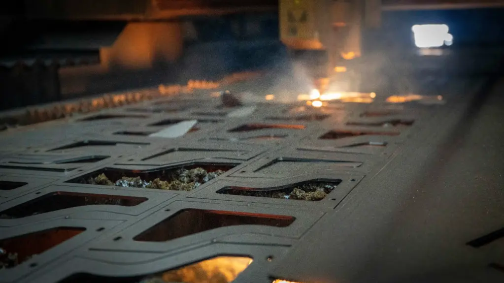 Plate Laser Cutting at CalWest Manufacturing in Fontana, California